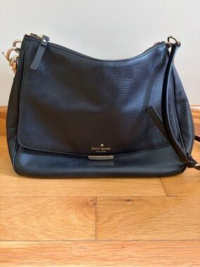 kate spade Black Pebbled Leather Crossbody Shoulder Bag